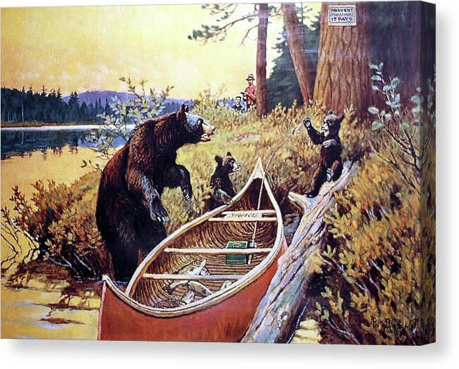 Outdoor Canvas Print featuring the painting A Surprise For Everyone by Philip R Goodwin