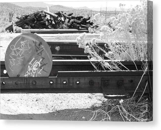 Abandoned Canvas Print featuring the photograph Abandoned Railroad Supplies by Troy Montemayor