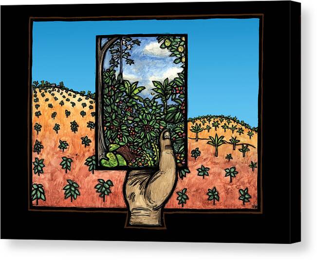 Deforestation Canvas Print featuring the mixed media Deforestation by Ricardo Levins Morales
