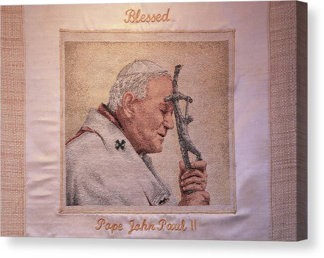 Pope John Paul Ll Canvas Print featuring the photograph Pope John Paul by Donna Kennedy