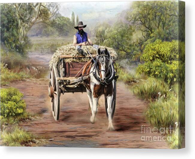 Clydesdale Canvas Print featuring the digital art Country Life by Trudi Simmonds