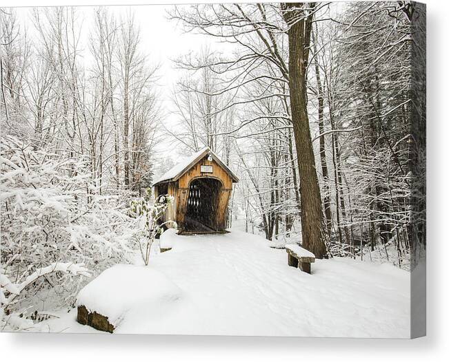 Snow Canvas Print featuring the photograph Winters Return by Robert Clifford