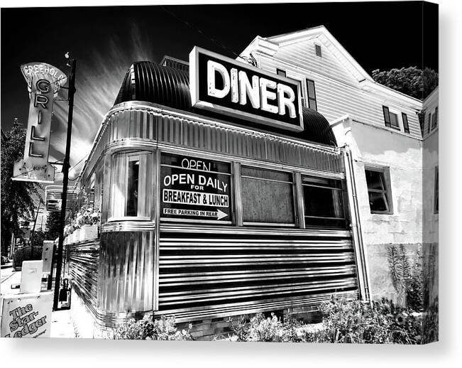 Freehold Diner Canvas Print featuring the photograph Freehold Diner New Jersey by John Rizzuto