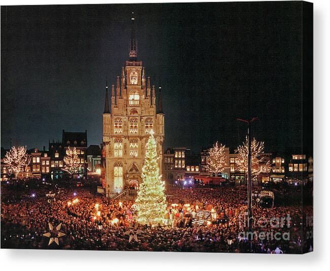 Gouda Canvas Print featuring the photograph Gouda by candlelight by Casper Cammeraat