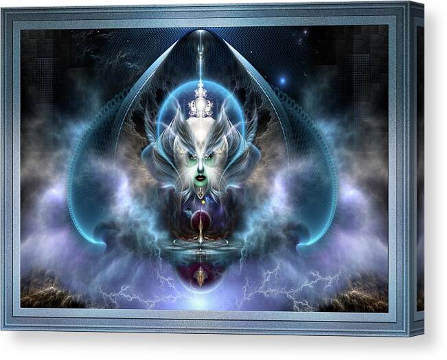 Thera Of Titan Canvas Print featuring the digital art Thera Of Titan The Serenity Of Time Fractal Art by Rolando Burbon