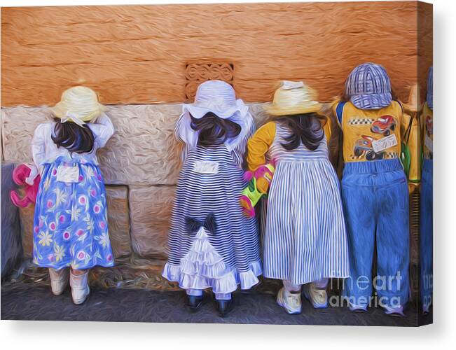 Dolls Canvas Print featuring the photograph Someone has stolen Dolly #1 by Sheila Smart Fine Art Photography