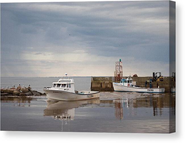 Harbour Canvas Print featuring the photograph After the Rain by WB Johnston