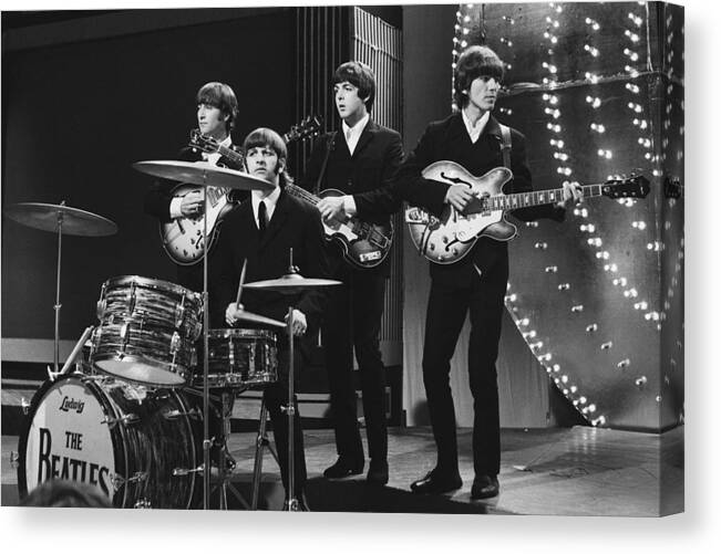 Beatles Canvas Print featuring the photograph Beatles 1966 50th Anniversary by Chris Walter
