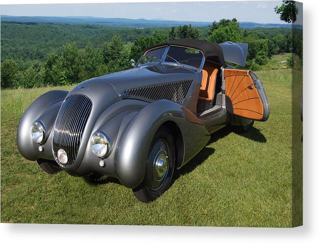 Bentley Canvas Print featuring the photograph Bentley Roadster B25GP by Bill Dutting