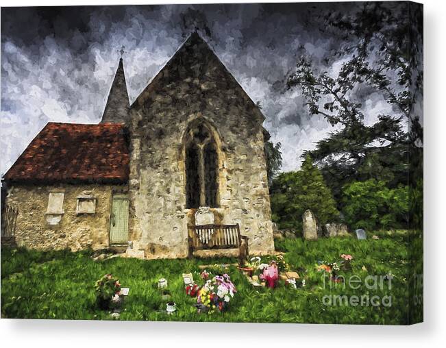 Church Canvas Print featuring the photograph Church at Lissing by Sheila Smart Fine Art Photography