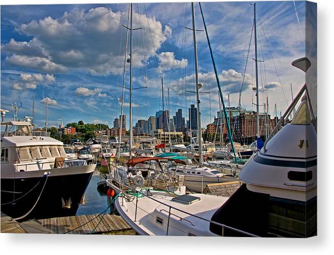 Boston Canvas Print featuring the photograph Constitution Marina-Boston by Joann Vitali