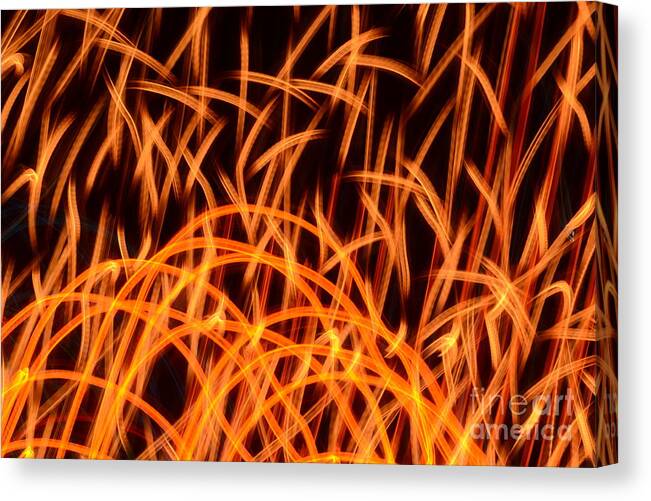 Abstract Canvas Print featuring the photograph Dancing Lights 1 by Gerald Grow