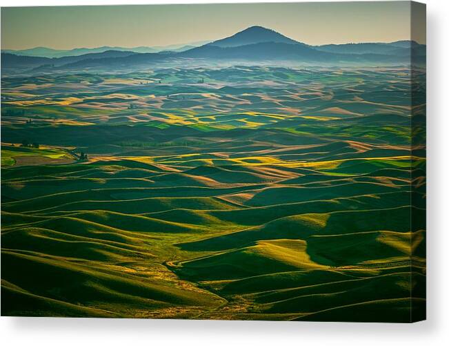 The Palouse Canvas Print featuring the photograph Dips and Bumps by Gene Garnace