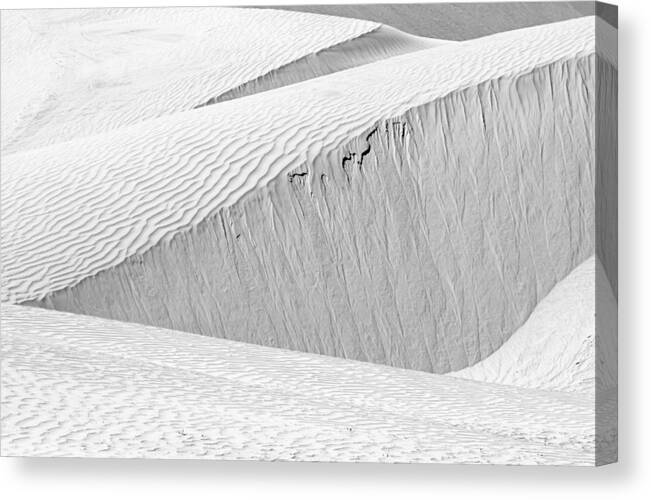 Abstract Canvas Print featuring the photograph Dune Abstract, Paryang, 2011 by Hitendra SINKAR