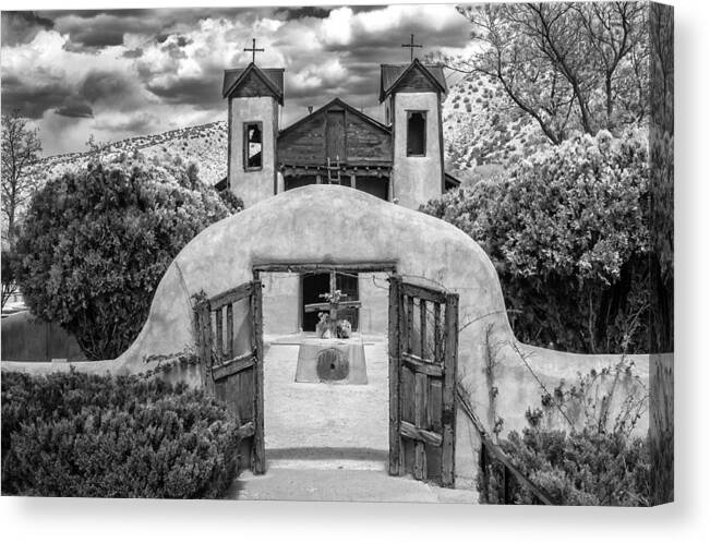 Architectural Canvas Print featuring the photograph El Santuario De Chimayo by Lou Novick