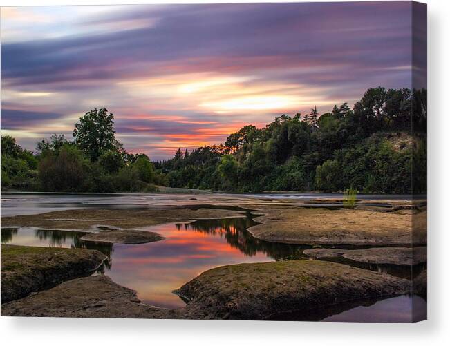 Sacramento Canvas Print featuring the photograph Four Minutes On The American River by Lee Harland