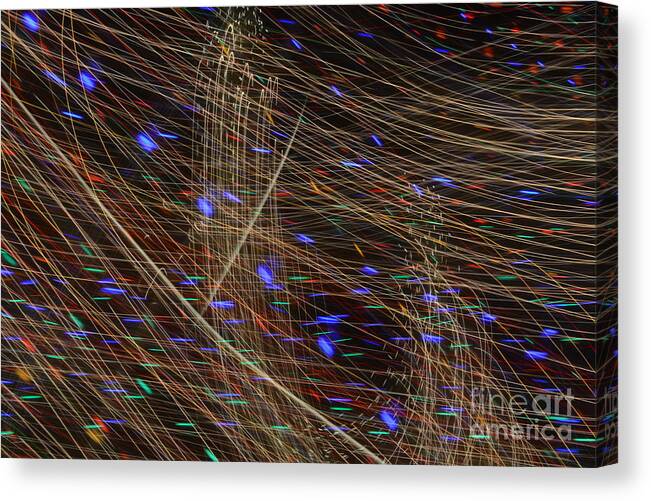 Abstract Canvas Print featuring the photograph Light Waves Breaking 1 by Gerald Grow