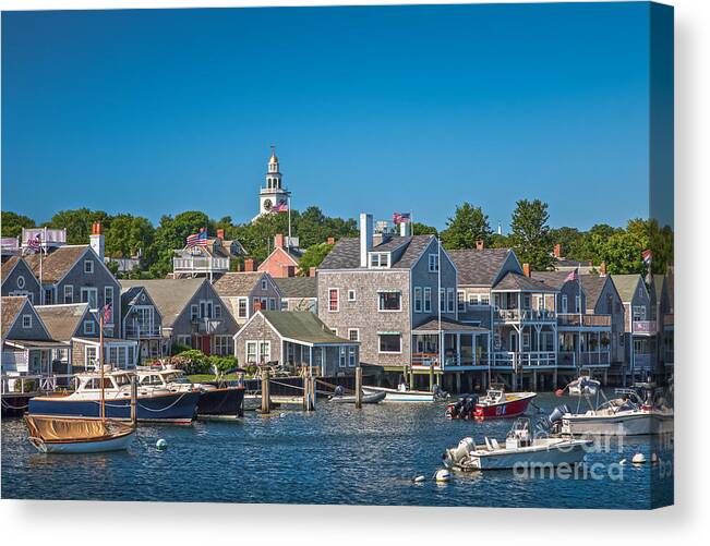 America Canvas Print featuring the photograph Nantucket Town by Susan Cole Kelly