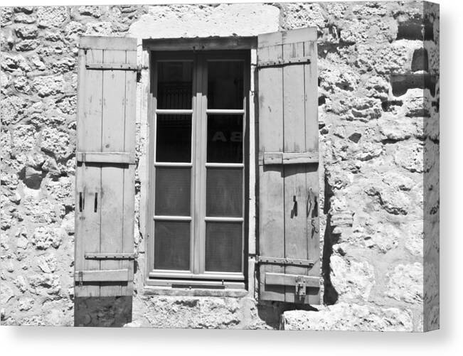 Worn Window Canvas Print featuring the photograph Old Worn Window by Georgia Clare