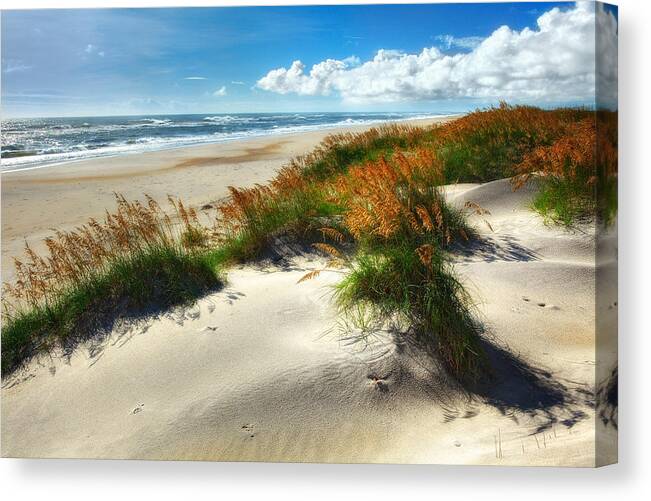 North Carolina Canvas Print featuring the photograph Seaside Serenity I - Outer Banks by Dan Carmichael