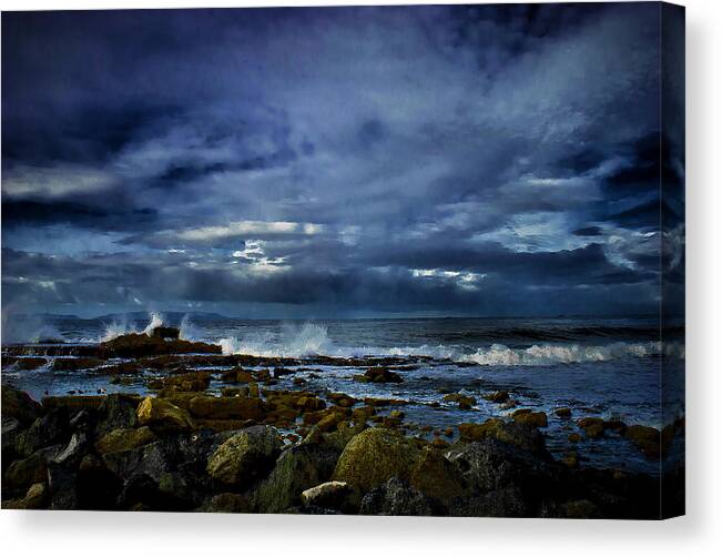 Beach Canvas Print featuring the photograph Stormy Beach by Joseph Hollingsworth