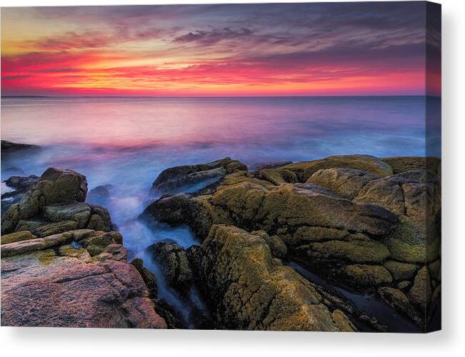 Sunrise Canvas Print featuring the photograph Sunrise Seascape by Bryan Bzdula