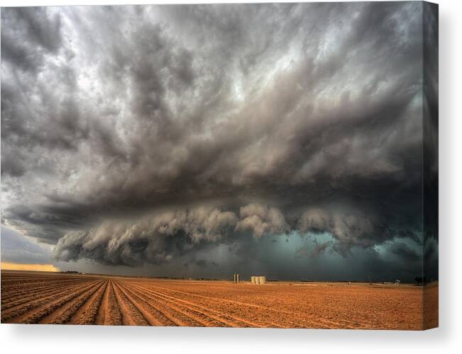 Weather Canvas Print featuring the photograph Texas Supercell Thunderstorm by Douglas Berry