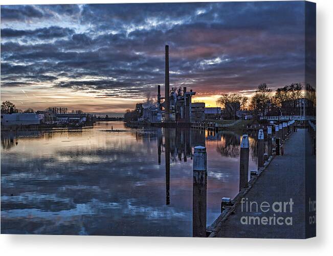 Sunset Canvas Print featuring the photograph The sky is crying by Casper Cammeraat