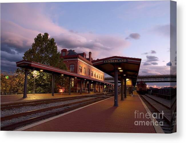 Train Station Canvas Print featuring the photograph Train Station by Jeannette Hunt