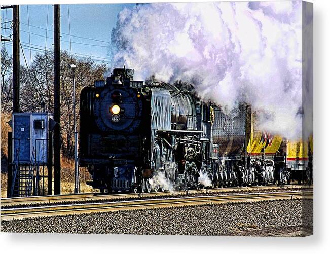 Bill Kesler Photography Canvas Print featuring the photograph UP 844 Movin' On by Bill Kesler