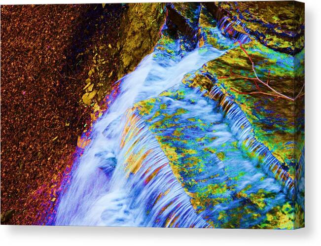 Waterfalls Canvas Print featuring the photograph Water Art by Stacie Siemsen