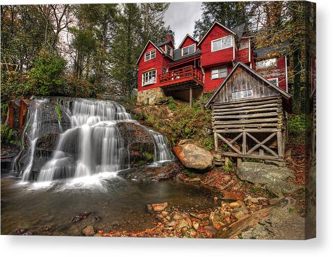 Waterfall Canvas Print featuring the photograph Mill Shoals Falls NC by Douglas Berry