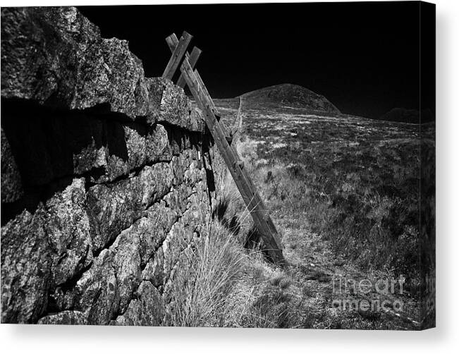 Mourne Canvas Print featuring the photograph The Mourne Wall Mournes Mountains County Down Northern Ireland #2 by Joe Fox