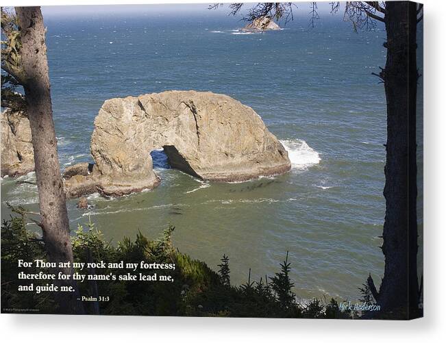 Northwest Inspirationals Canvas Print featuring the photograph Arch Rock by Mick Anderson
