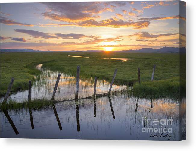 Idaho Canvas Print featuring the photograph Centennial Sunset by Idaho Scenic Images Linda Lantzy