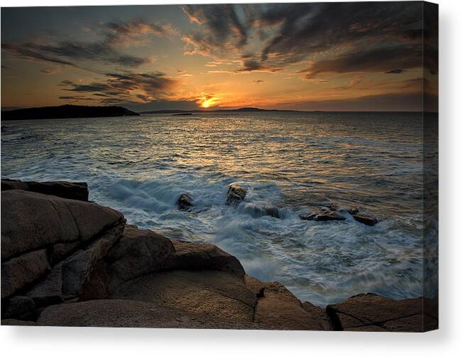 Monument Cove Canvas Print featuring the photograph First Light by Sara Hudock