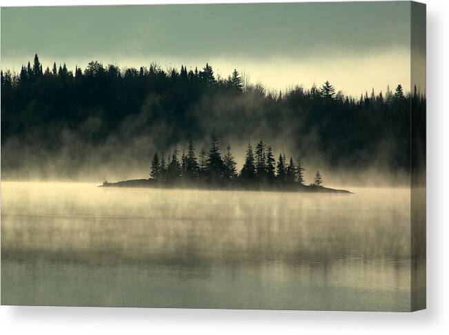 Fog Canvas Print featuring the photograph Fog Island by Peter DeFina