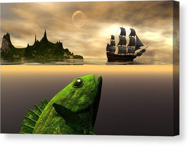 Bryce Canvas Print featuring the digital art Gustatory anticipation by Claude McCoy