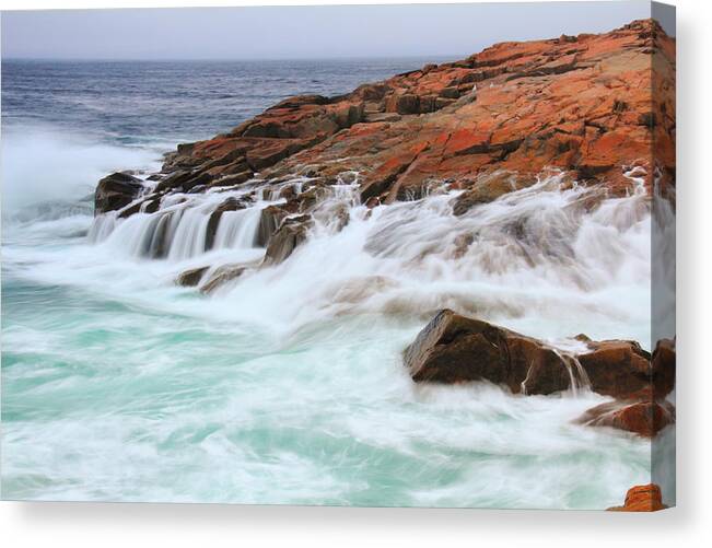 Seas Canvas Print featuring the photograph Seas on Schoodic Point by Roupen Baker