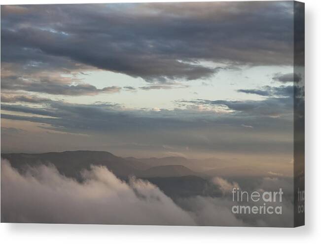Sunrise Canvas Print featuring the photograph Sunrise in the Mountains by Jeannette Hunt