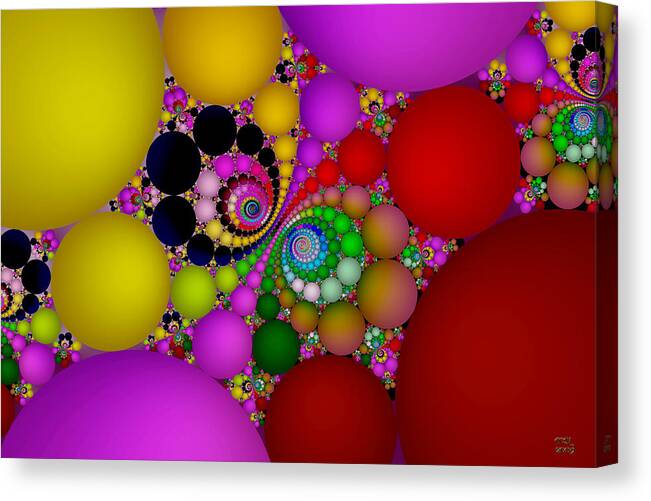 Computer Canvas Print featuring the digital art The Fractal Landscape of Consciousness II by Manny Lorenzo
