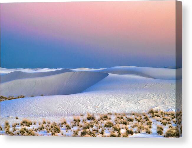 White Sands National Monument Canvas Print featuring the photograph White Sands 7 by Lou Novick