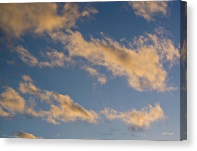 Winter Canvas Print featuring the photograph Wind Driven Clouds by Mick Anderson