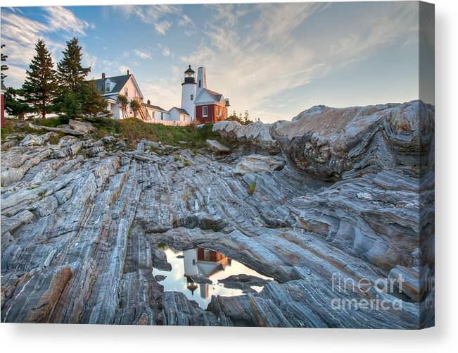 Architecture Canvas Print featuring the photograph Pemaquid Point Reflection by Susan Cole Kelly