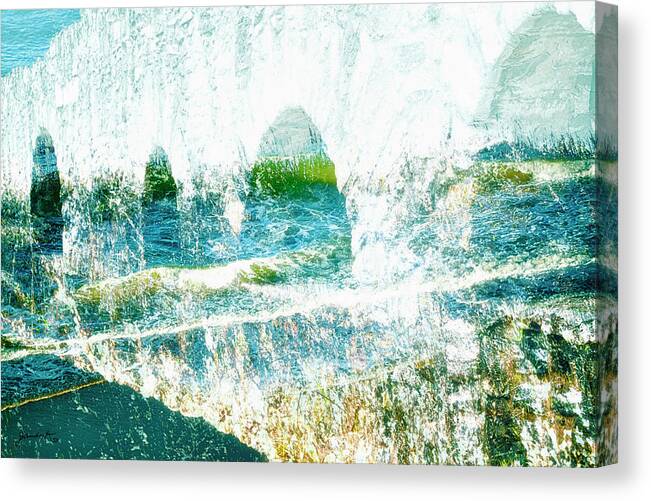 Landscape Canvas Print featuring the mixed media Mirage by Gerlinde Keating - Galleria GK Keating Associates Inc
