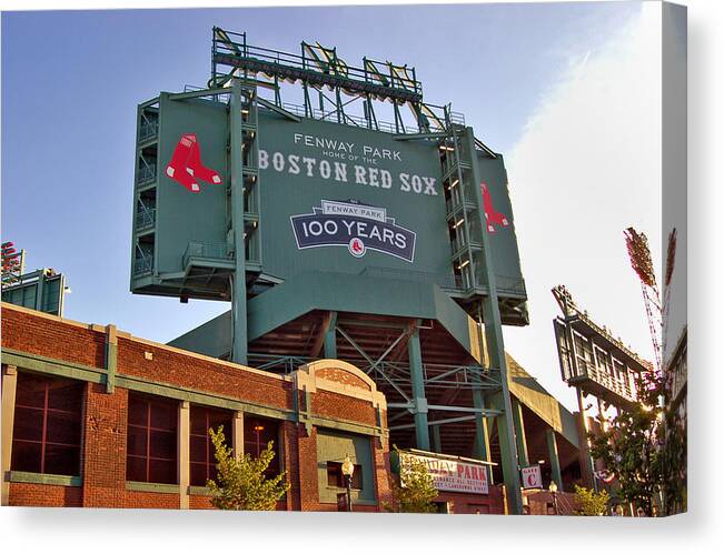 Fenway Park Canvas Print featuring the photograph 100 Years at Fenway by Joann Vitali