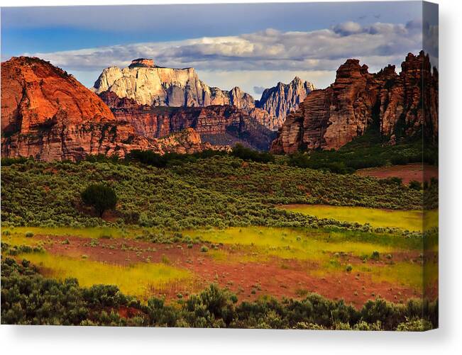 Zion National Park Canvas Print featuring the photograph Zion National Park Utah #5 by Douglas Pulsipher