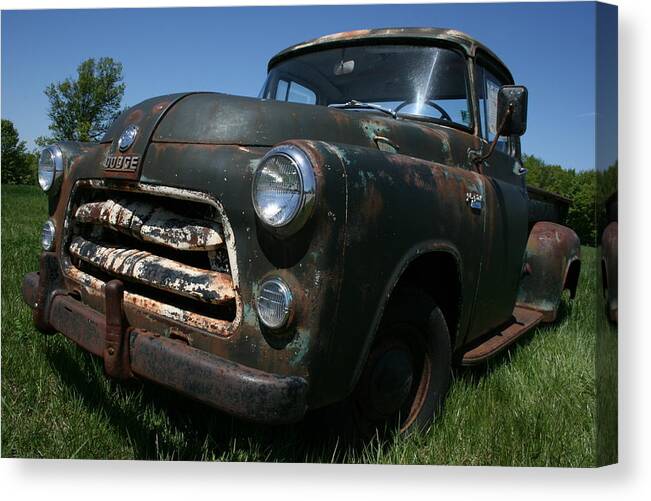 Old Pick-up Canvas Print featuring the photograph A Dodge Classic by William Albanese Sr