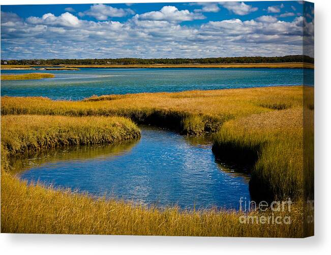 Autumn Canvas Print featuring the photograph Bass Hole by Susan Cole Kelly