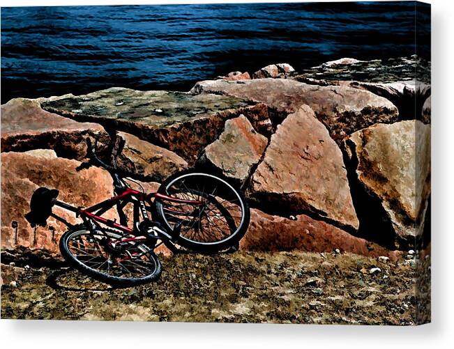 Maine Canvas Print featuring the photograph Beach Bike by Tom Prendergast